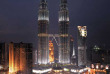Malaisie - Kuala Lumpur - Traders Hotel - Vue nocturne sur les Twin Towers