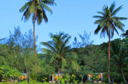 Fidji - Taveuni - Sau Bay Fiji Retreat - Les Oceanfront Cottages vus de la plage