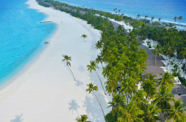 Maldives - Atmosphere Kanifushi - Vue aérienne vers la pointe de l'île