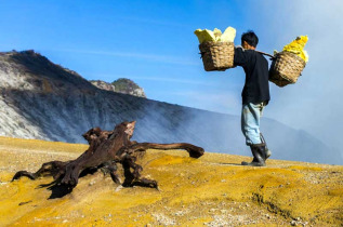 Indonésie - Java - Porteur de souffre sur le Kawah Ijen © Sydeen – Shutterstock