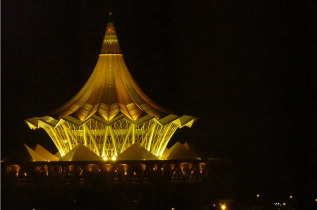 Malaisie - Kuching - L'Istana de nuit