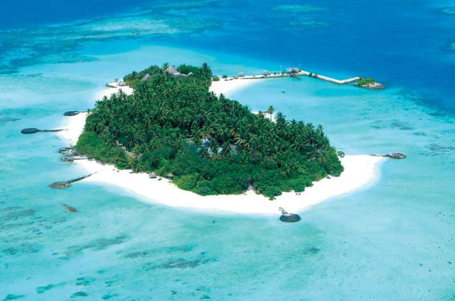 Maldives - Makunudu Island - Vue aérienne