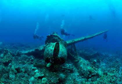 épave d’avion à Palau